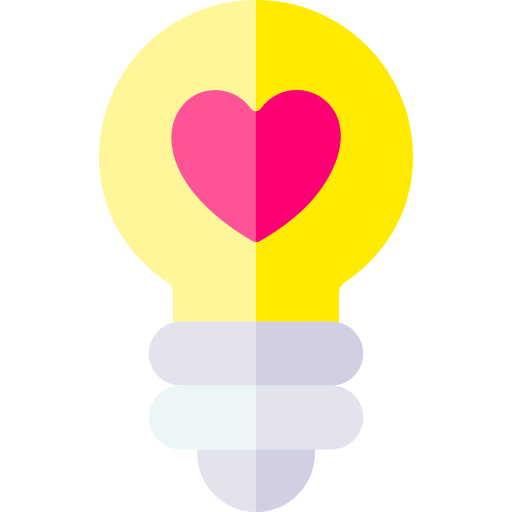 Light bulb - Free love and romance icons