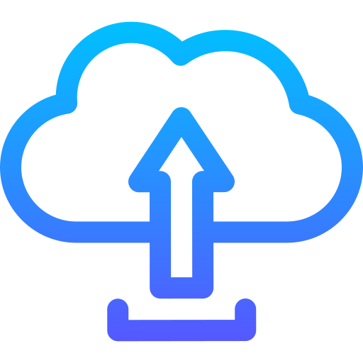 Upload Basic Gradient Lineal color icon