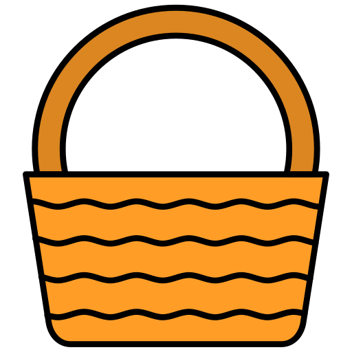 Basket Generic Thin Outline Color icon