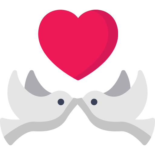 pájaros del amor icono gratis