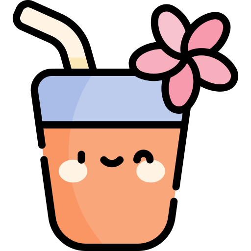 Chai yen thai Kawaii Lineal color icon