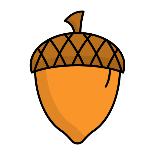 Acorn Generic Thin Outline Color icon