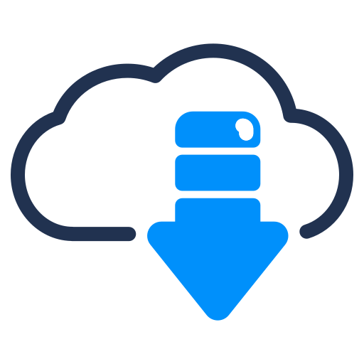 descarga en la nube icono gratis