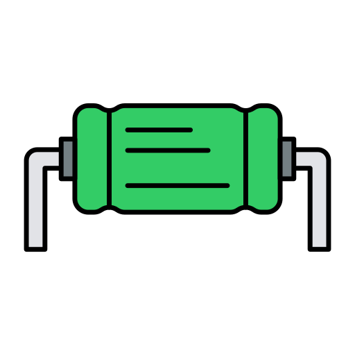 Resistor Generic Thin Outline Color Icon