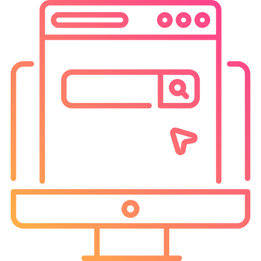 búsqueda en línea icono gratis