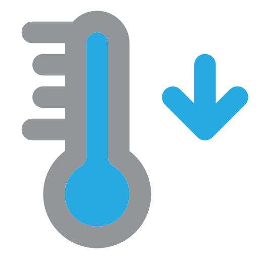 baja temperatura icono gratis