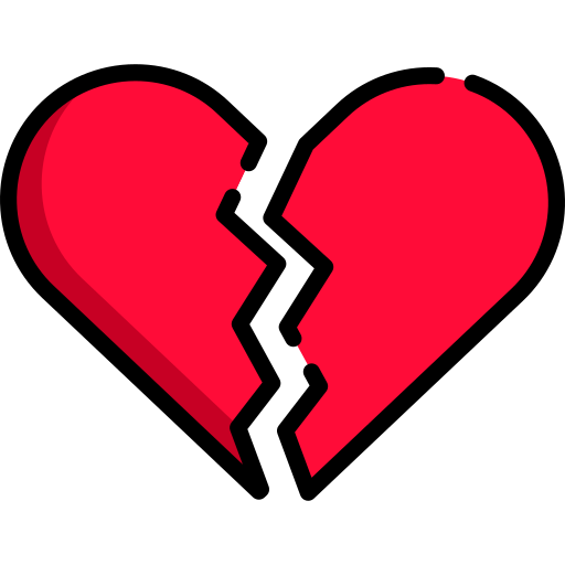 Broken heart free icon Broken heart free icon