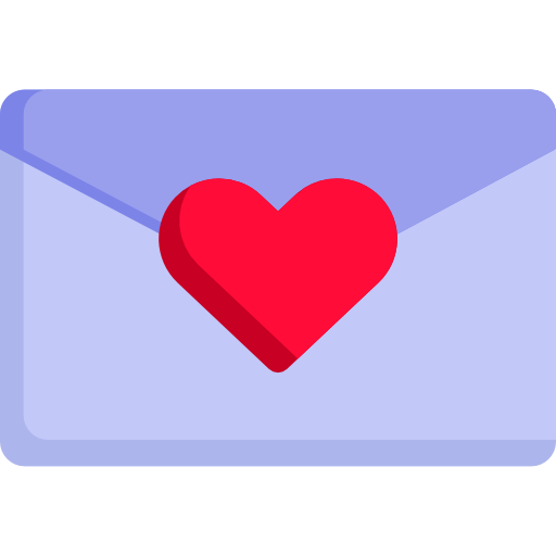 carta de amor icono gratis