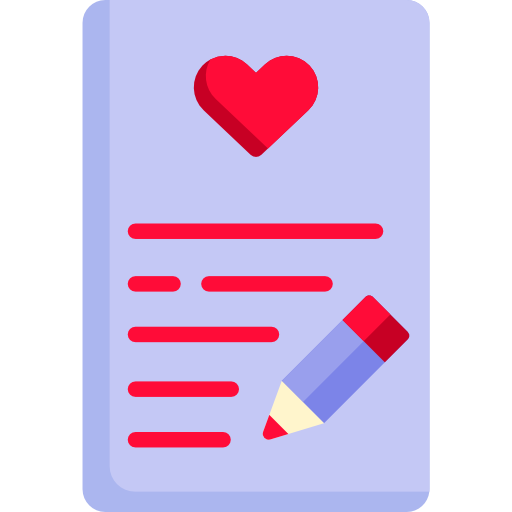 carta de amor grátis ícone