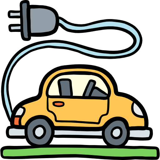 coche eléctrico icono gratis