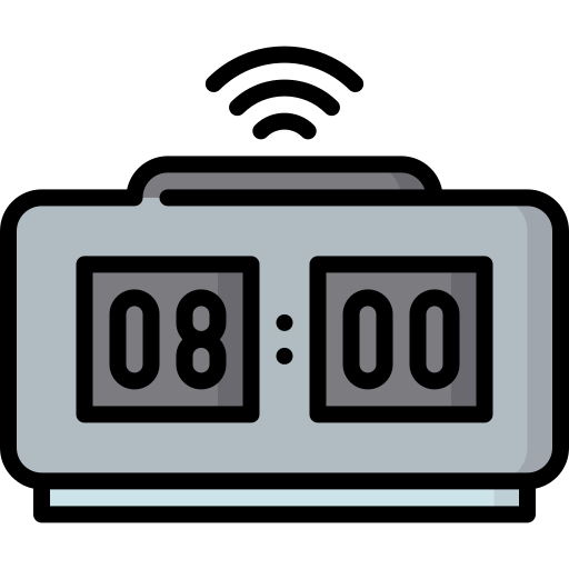 icono de reloj despertador digital, tipo plano 14587932 Vector en Vecteezy