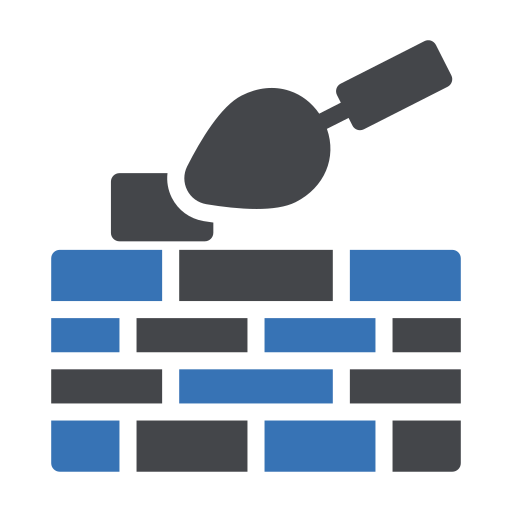 Brick wall Vector Stall Flat icon