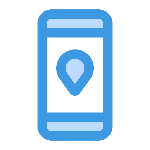 teléfono gps icono gratis