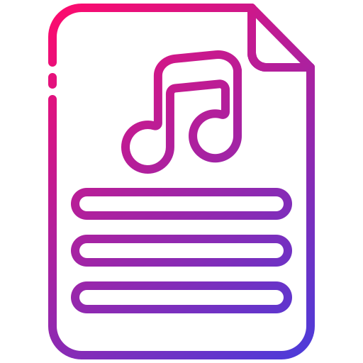 Music sheet - Free files and folders icons