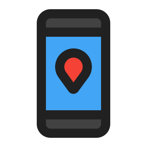 teléfono gps icono gratis