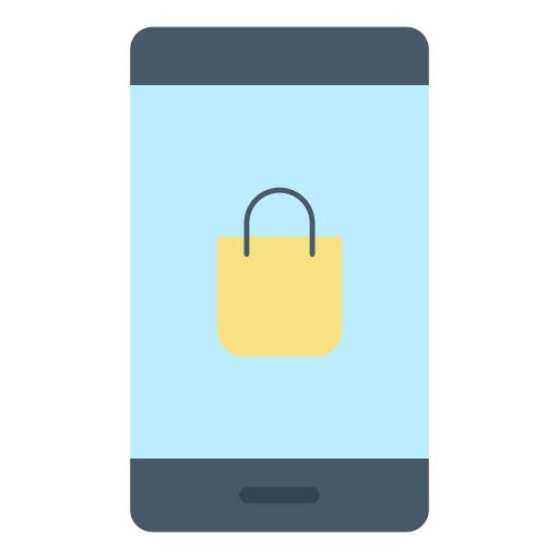 compras móviles icono gratis