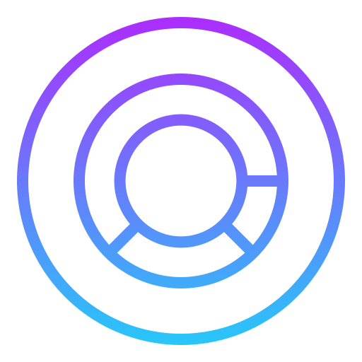 Round chart free icon