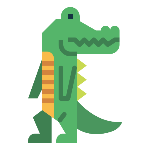 Crocodile Smalllikeart Flat icon