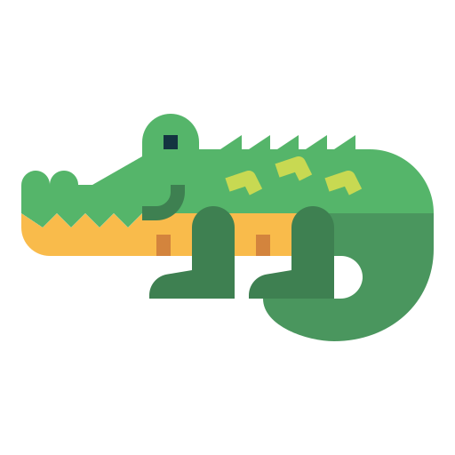 Crocodile Smalllikeart Flat icon