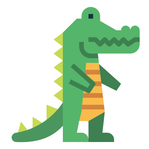 Crocodile Smalllikeart Flat icon