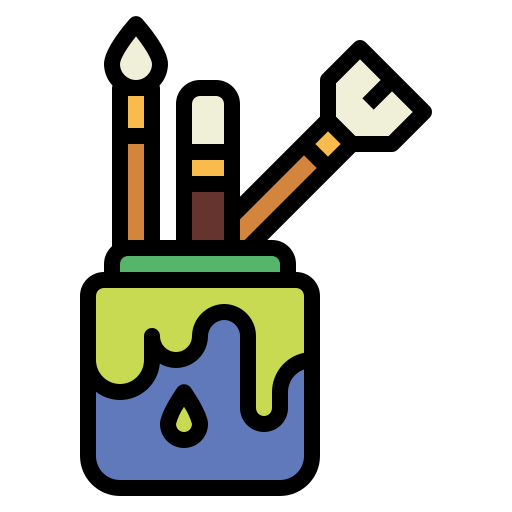 cepillo de pintura icono gratis