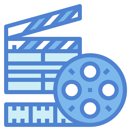 Clapboard Monochrome Blue icon