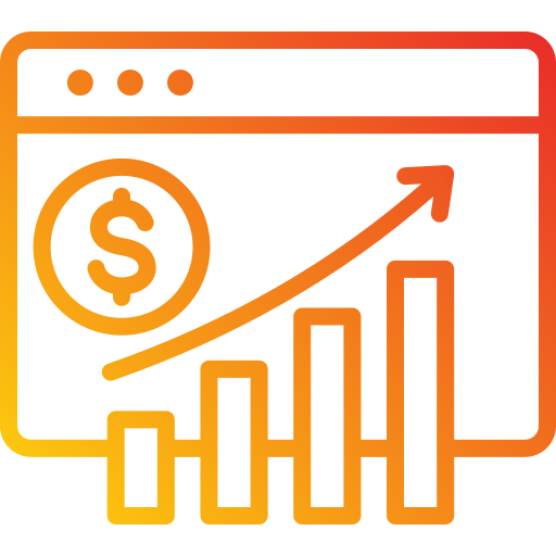 informe de crecimiento icono gratis