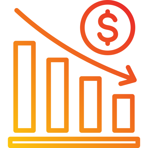 Decreasing Generic Gradient icon