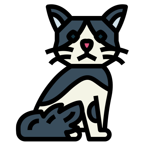 Cymric cat Smalllikeart Lineal Color icon