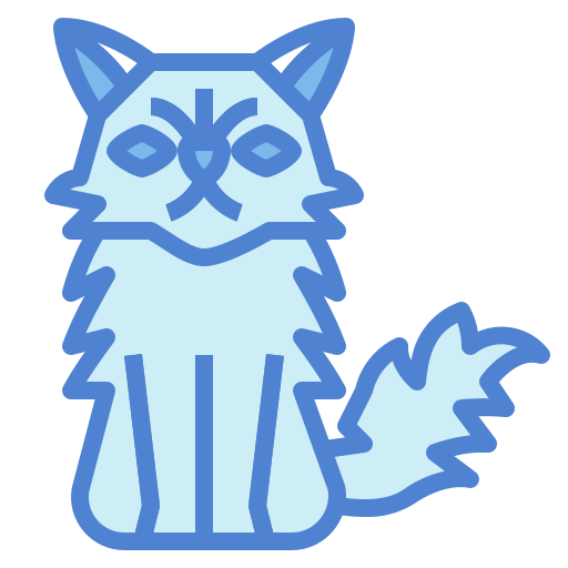 Blue cat icon - Free blue animal icons