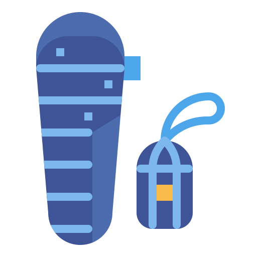 Sleeping bag free icon