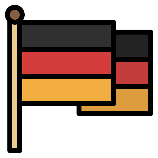 German flag Generic Outline Color icon