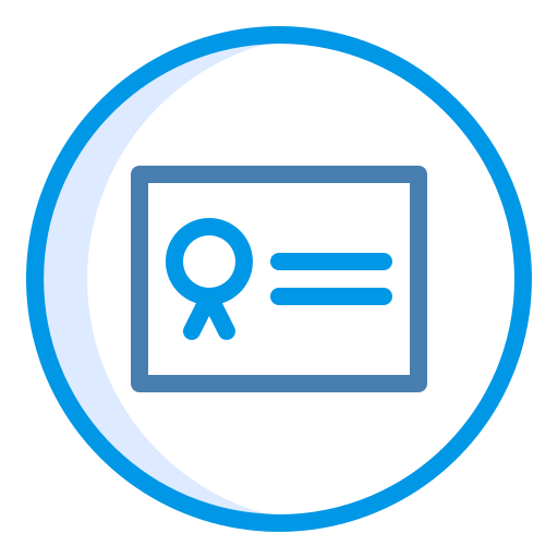 Certificate free icon