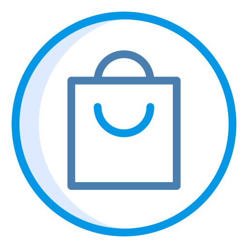 Shopping bag Generic Blue icon