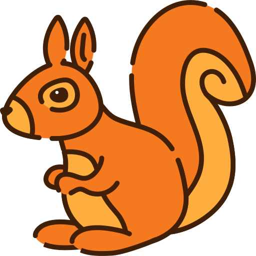 Squirrel Generic Outline Color icon