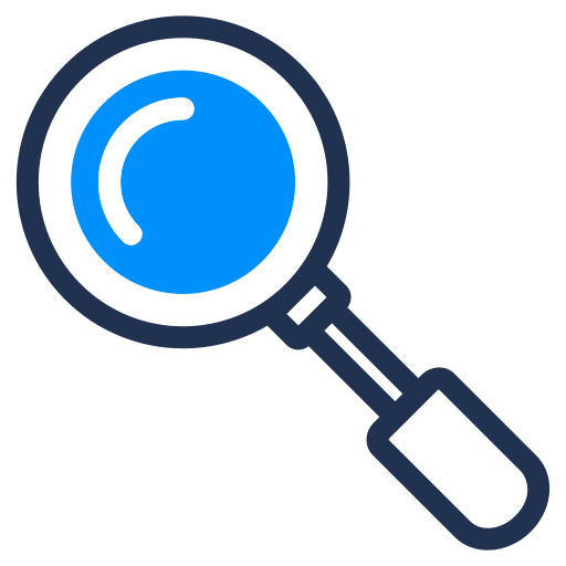 Magnifying lens - free icon