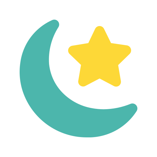 luna y estrellas icono gratis