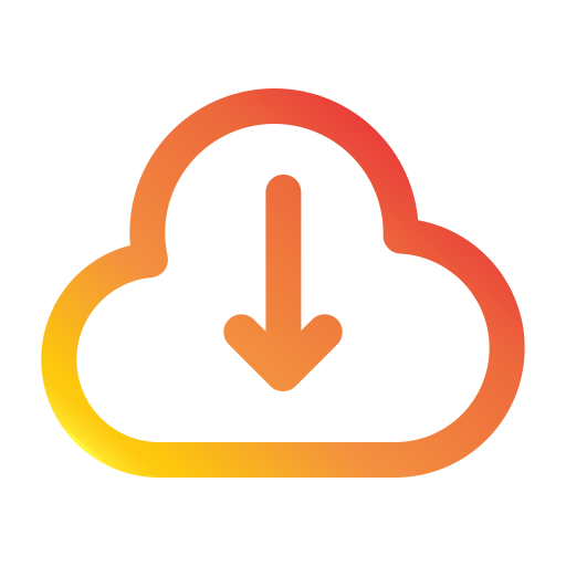 descarga en la nube icono gratis