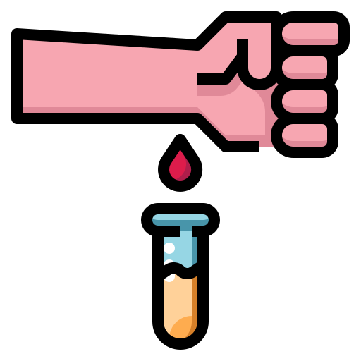 Blood Test Pongsakornred Lineal Color Icon