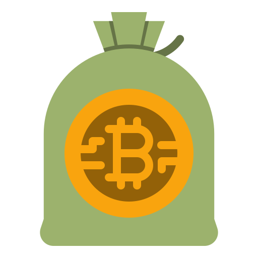 bolsa de bitcoin icono gratis