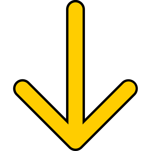 Down arrow Generic Thin Outline Color icon