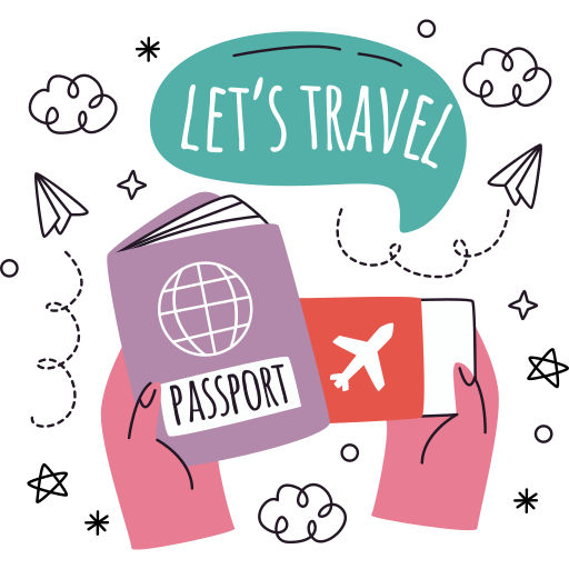 pasaporte gratis sticker