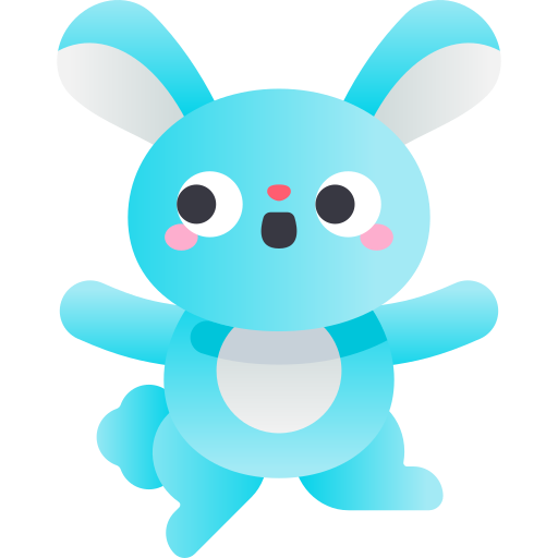 Rabbit Kawaii Star Gradient icon