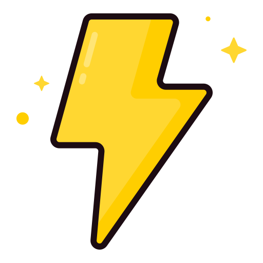Lightning Bolt Icon Outline Filled - Icon Shop - Download free