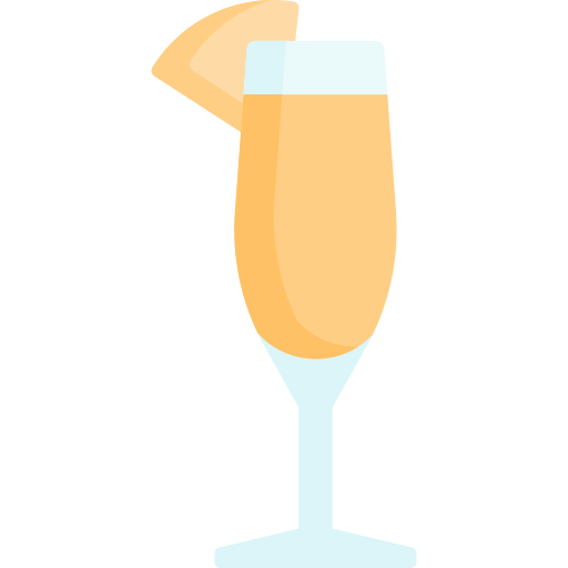mimosa cocktail glass drink color icon vector illustration
