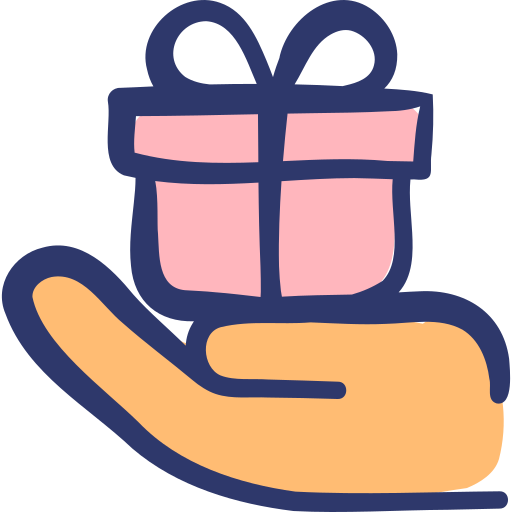 Giftbox Basic Hand Drawn Lineal Color Icon