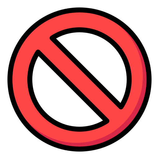 Forbidden Generic Outline Color icon