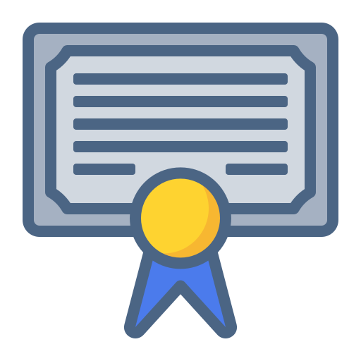 Certificate free icon