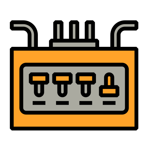 Fuse box Generic Outline Color icon