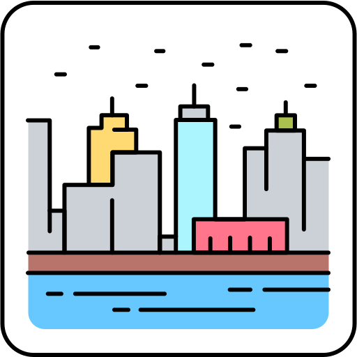 paisaje urbano icono gratis